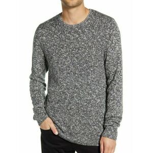 Calibrate Slub Crewneck Sweater Mens‎ XL X-Large Black White Twist